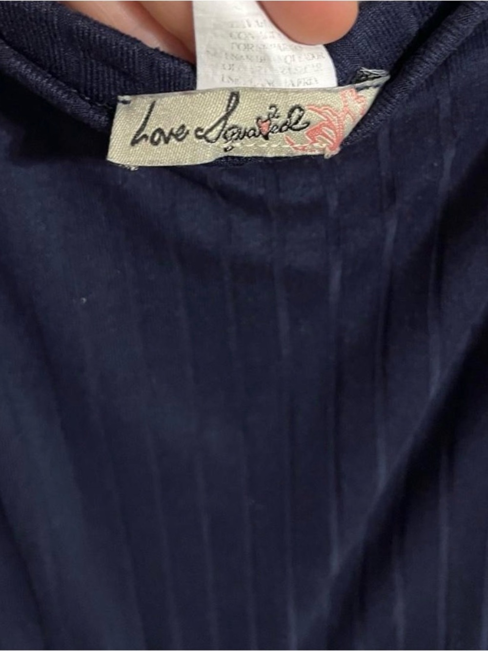 Love Squared Navy Top White and Navy Striped Tiered Maxi Dress - Picture 4 of 4